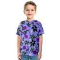 Purple Flower On Lilac Kids  Sport Mesh Tee View1