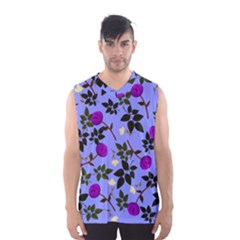 Purple Flower On Lilac Men s Basketball Tank Top