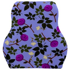 Purple Flower On Lilac Car Seat Velour Cushion  by Daria3107