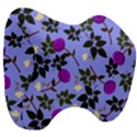 Purple Flower On Lilac Head Support Cushion View3