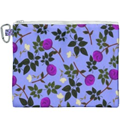 Purple Flower On Lilac Canvas Cosmetic Bag (xxxl) by Daria3107