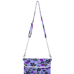 Purple Flower On Lilac Mini Crossbody Handbag by Daria3107