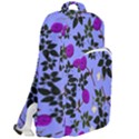 Purple Flower On Lilac Double Compartment Backpack View2