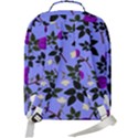 Purple Flower On Lilac Double Compartment Backpack View3