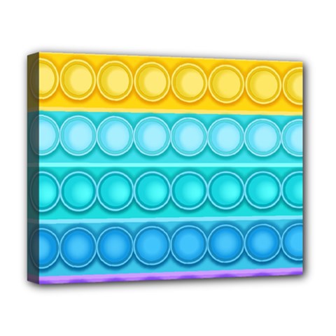 Pop It Pattern Deluxe Canvas 20  X 16  (stretched) by Daria3107