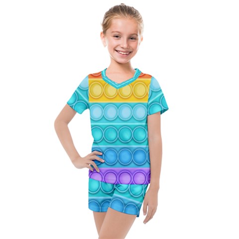 Pop It Pattern Kids  Mesh Tee And Shorts Set by Daria3107