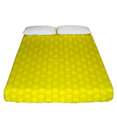 Soft Pattern Yellow Fitted Sheet (queen Size) by PatternFactory