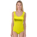 Soft Pattern Yellow Princess Tank Leotard  View1