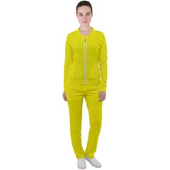 Soft Pattern Yellow Casual Jacket And Pants Set by PatternFactory