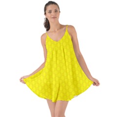 Soft Pattern Yellow Love The Sun Cover Up by PatternFactory