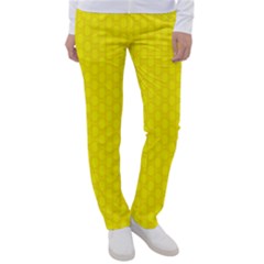 Soft Pattern Yellow Women s Casual Pants by PatternFactory