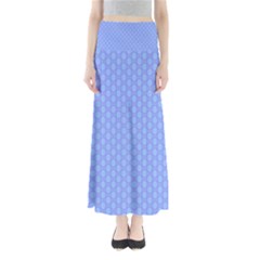 Soft Pattern Blue Full Length Maxi Skirt by PatternFactory