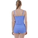 Soft Pattern Blue Tie Front Two Piece Tankini View2