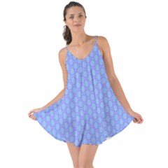 Soft Pattern Blue Love The Sun Cover Up by PatternFactory