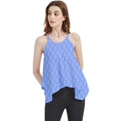 Soft Pattern Blue Flowy Camisole Tank Top by PatternFactory