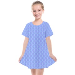 Soft Pattern Blue Kids  Smock Dress by PatternFactory