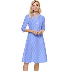 Soft Pattern Blue Classy Knee Length Dress by PatternFactory