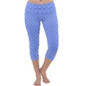 Soft Pattern Blue Capri Yoga Leggings View1