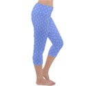 Soft Pattern Blue Capri Yoga Leggings View3