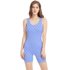 Soft Pattern Blue Women s Wrestling Singlet by PatternFactory