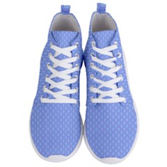 Soft Pattern Blue Men s Lightweight High Top Sneakers by PatternFactory