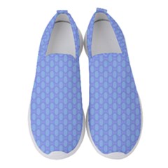 Soft Pattern Blue Women s Slip On Sneakers by PatternFactory