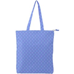 Soft Pattern Blue Double Zip Up Tote Bag by PatternFactory