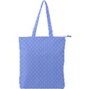 Soft Pattern Blue Double Zip Up Tote Bag View1