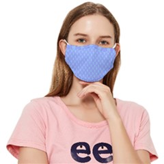 Soft Pattern Blue Fitted Cloth Face Mask (adult)