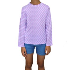 Soft Pattern Lilac Kids  Long Sleeve Swimwear by PatternFactory