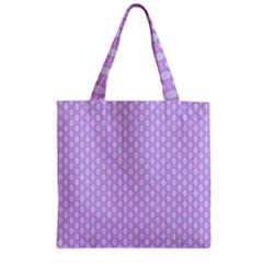 Soft Pattern Lilac Zipper Grocery Tote Bag by PatternFactory