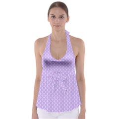 Soft Pattern Lilac Babydoll Tankini Top by PatternFactory