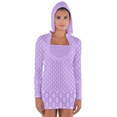 Soft Pattern Lilac Long Sleeve Hooded T-shirt by PatternFactory