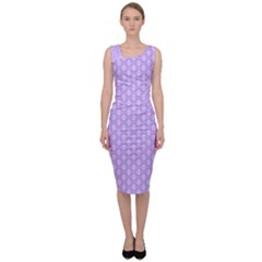 Soft Pattern Lilac Sleeveless Pencil Dress by PatternFactory