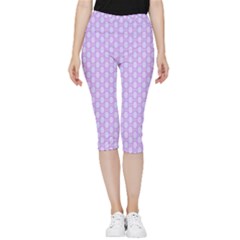 Soft Pattern Lilac Inside Out Lightweight Velour Capri Leggings  by PatternFactory