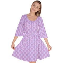 Soft Pattern Lilac Velour Kimono Dress by PatternFactory