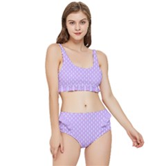 Soft Pattern Lilac Frilly Bikini Set by PatternFactory