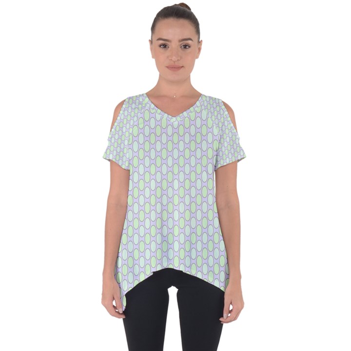 Soft Pattern Super Pastel Cut Out Side Drop Tee