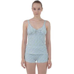 Soft Pattern Super Pastel Tie Front Two Piece Tankini by PatternFactory