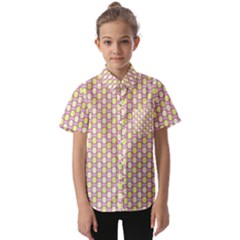 Soft Pattern Rose Kids  Short Sleeve Shirt