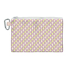 Soft Pattern Rose Canvas Cosmetic Bag (large) by PatternFactory