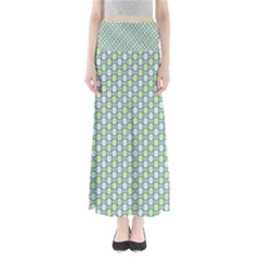 Soft Pattern Aqua Full Length Maxi Skirt by PatternFactory