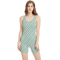 Soft Pattern Aqua Women s Wrestling Singlet by PatternFactory