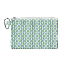 Soft Pattern Aqua Canvas Cosmetic Bag (medium) by PatternFactory