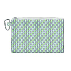 Soft Pattern Aqua Canvas Cosmetic Bag (large) by PatternFactory