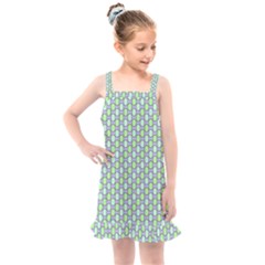 Soft Pattern Aqua Kids  Overall Dress by PatternFactory