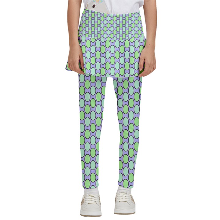 Soft Pattern Aqua Kids  Skirted Pants