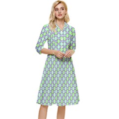 Soft Pattern Aqua Classy Knee Length Dress by PatternFactory