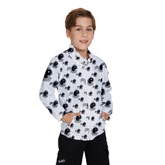 Sketchy Style Black Birds Motif Pattern Kids  Windbreaker by dflcprintsclothing