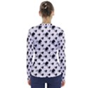 Sketchy Style Black Birds Motif Pattern V-Neck Long Sleeve Top View2